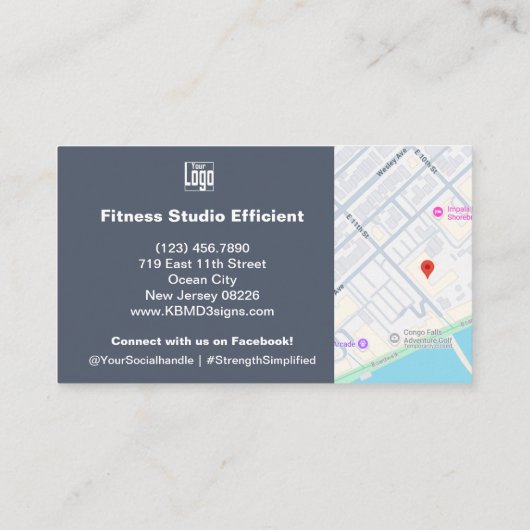 B2B Services QR Code Grau weiß Empfehlungskarte (Rückseite)