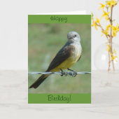 B32 Western Kingbird Karte (Gelbe Blume)