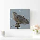 B38 Schneeauwl Quadratische Wanduhr (Zuhause)