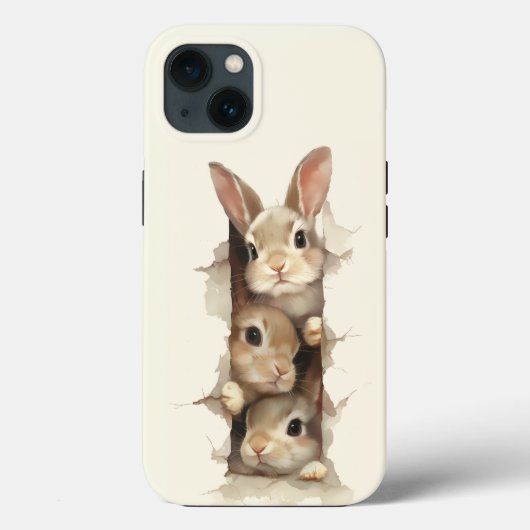 B3 Three Bunnies 3D Illusion Case-Mate iPhone Hülle (Rückseite)