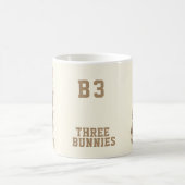 B3 Three Bunnies 3D Illusion  Kaffeetasse (Mittel)