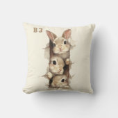 B3 Three Bunnies 3D Illusion Kissen (Vorderseite)