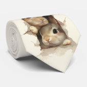 B3 Three Bunnies 3D Illusion Krawatte (Gerollt)
