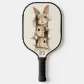 B3 Three Bunnies 3D Illusion Pickleball Schläger (Vorderseite)