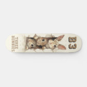 B3 Three Bunnies 3D Illusion  Skateboard (Horizontal)