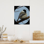 B43 Schwarze Chickade Poster (Küche)