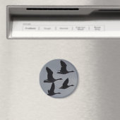 B46 Canadian Geese in Flight Magnet (In Situ (Geschirrspüler))
