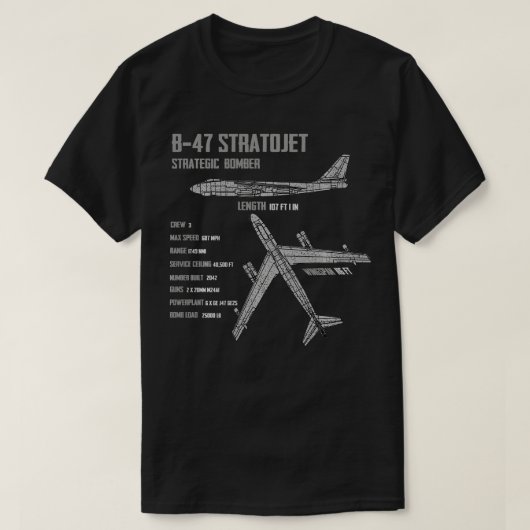 B47 Stratojet-Langschlauch T-Shirt (Design vorne)