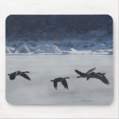 B48 Kanadische Gänse über Frozen Mousepad (Vorne)