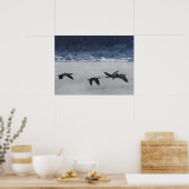 B48 Kanadische Gänse über Frozen Poster (Küche)