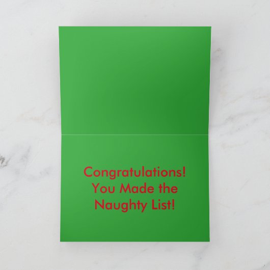 B4 Naughty List Karte (Innenseite)