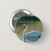 B4 Weißer Pelikan Button (Vorne & Hinten)