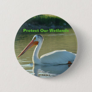 B4 White Pelican Button