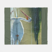 B4 White Pelican Fleecedecke (Vorderseite (Horizontal))