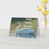 B4 White Pelican Karte (Gelbe Blume)