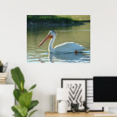 B4 White Pelican Poster (Heimbüro)
