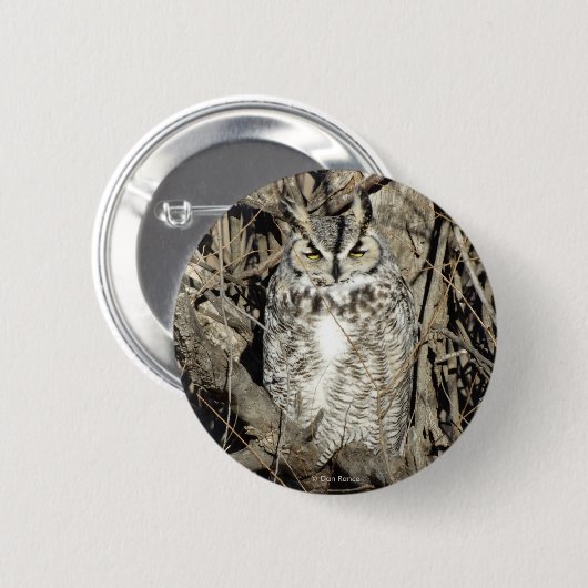 B51 Großes Hornhuhn Button (Vorne & Hinten)