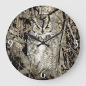 B51 Großes Hornhuhn Große Wanduhr (Vorderseite)