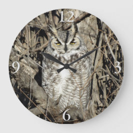 B51 Großes Hornhuhn Große Wanduhr