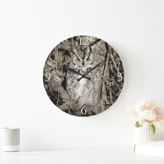 B51 Großes Hornhuhn Große Wanduhr (Zuhause)