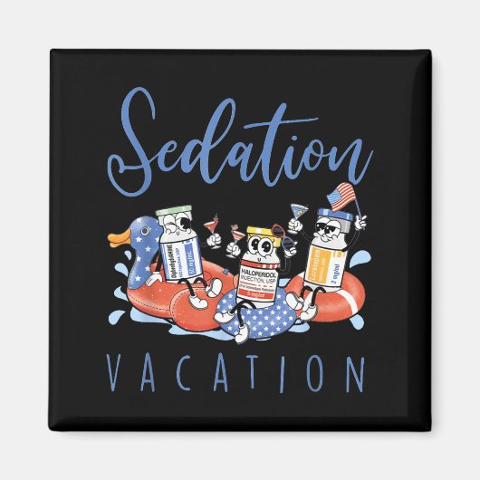 B52 Chill The Fourth Out Icu Nurse Benadryl Haldol Magnet (Vorne)