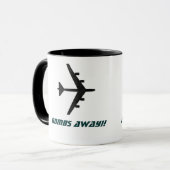 B52 Silhouette der Luftwaffe der Stratofestung Bom Tasse (Vorderseite Links)