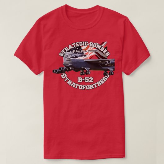 B52 Stratofestress Strategischer Bomber T-Shirt (Design vorne)