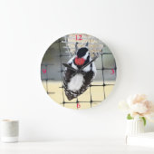 B53 Downy Woodpecker Große Wanduhr (Zuhause)