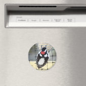 B53 Downy Woodpecker Magnet (In Situ (Geschirrspüler))