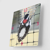 B53 Woodpecker Quadratische Wanduhr (Winkel)