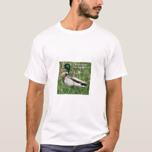 B55 Stockente Erpel Grünschnabel im Gras T-Shirt