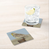 B6 Western Meadowlark Rechteckiger Pappuntersetzer (Vor Ort)