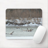B7 Kanadagänse im Flug Mousepad (Mit Mouse)