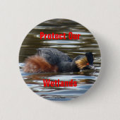 B8 Eared Grebe Courting Button (Vorderseite)