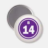 B-14- BINGO-BALL MAGNET (Vorderseite/Rückseite)
