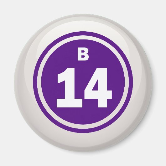 B-14- BINGO-BALL MAGNET (Vorne)