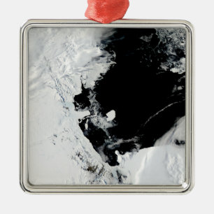 B-15J Eisberg im Rossmeer, Antarktis Silbernes Ornament