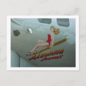 B-17 "Aluminium Overcast" Nose Art Postkarte (Vorderseite)