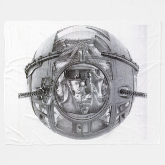 B-17 BALL TURRENT GUNNER FLEECEDECKE (Vorderseite (Horizontal))