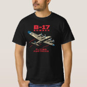B-17 Bomber WW2 Plane Retro T-Shirt (Vorderseite)