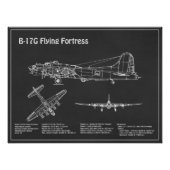 B-17 Festung fliegen - Flugzeugherstellungspläne P Fotodruck (Vorne)