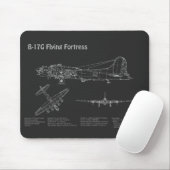 B-17 Festung fliegen - Flugzeugherstellungspläne P Mousepad (Mit Mouse)