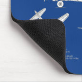 B-17 Festung fliegen - Flugzeugkonzept ABD Mousepad (Ecke)