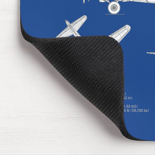 B-17 Festung fliegen - Flugzeugkonzept ABD Mousepad (Ecke)