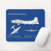 B-17 Festung fliegen - Flugzeugkonzept ABD Mousepad (Mit Mouse)