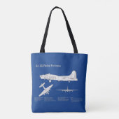 B-17 Festung fliegen - Flugzeugkonzept ABD Tasche (Rückseite)