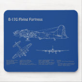 B-17 Festung fliegen - Flugzeugkonzepte AD Mousepad (Vorne)