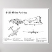 B-17 Festung fliegen - Flugzeugkonzepte BD Poster (Vorne)