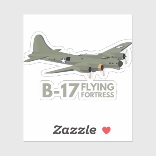 B-17 Festung WW2 Schwerbomber Aufkleber (Blatt)
