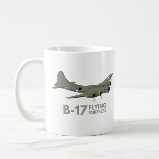 B-17 Festung WW2 Schwerbomber Kaffeetasse (Links)